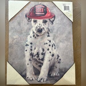Dalmatian Firefighter Canvas Art